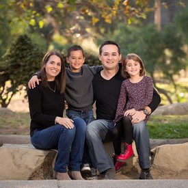 Los Angeles Family Photographer -  Four Sitting in the Park